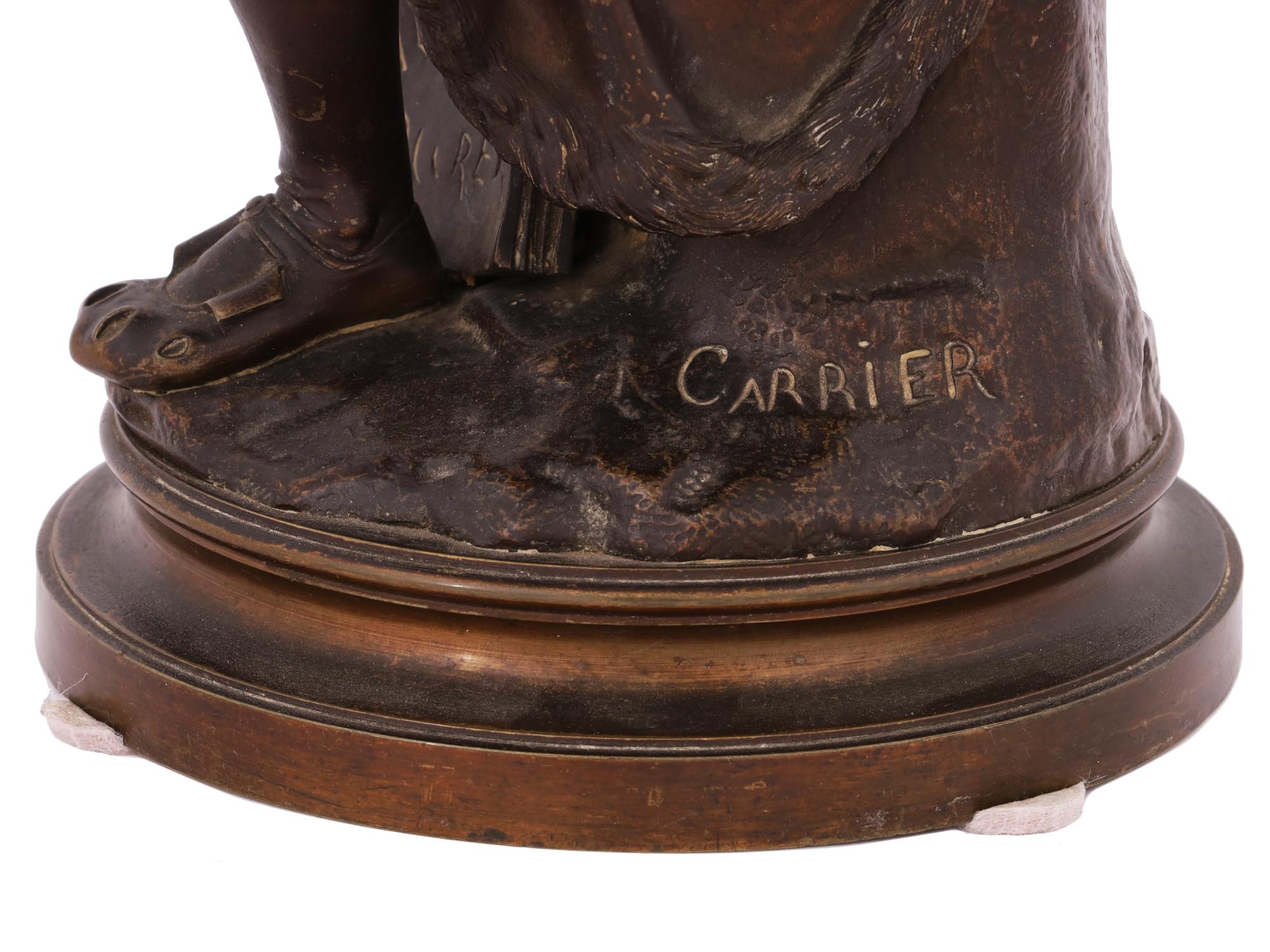 FRENCH BRONZE FIGURE OF ALBRECHT DURER BY CARRIER PIC-4